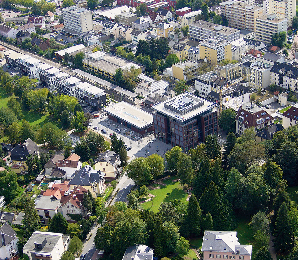 Aufsicht auf Messergroup und 20Townhouses - entwickelt von der Eberhard Horn Designgruppe