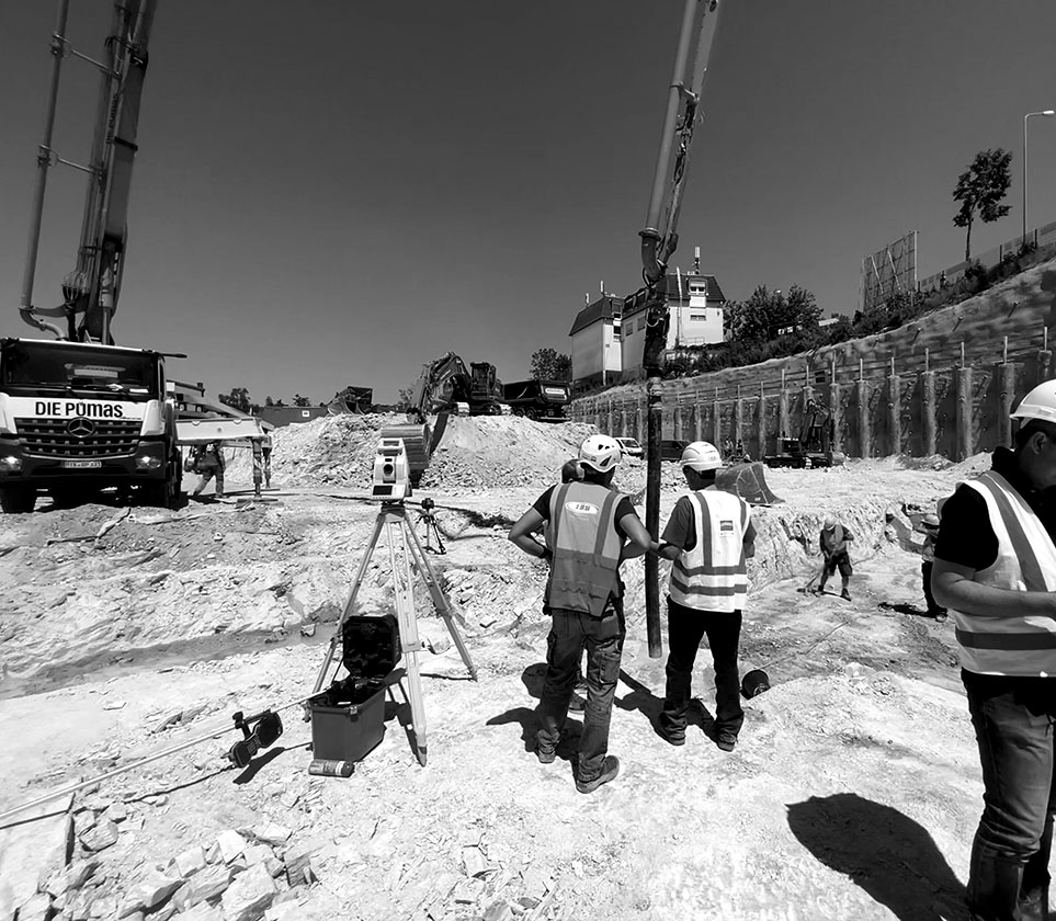 Baustellenbild der Königsteiner Höfe, Architekturplanung Eberhard + Florian Horn GmbH