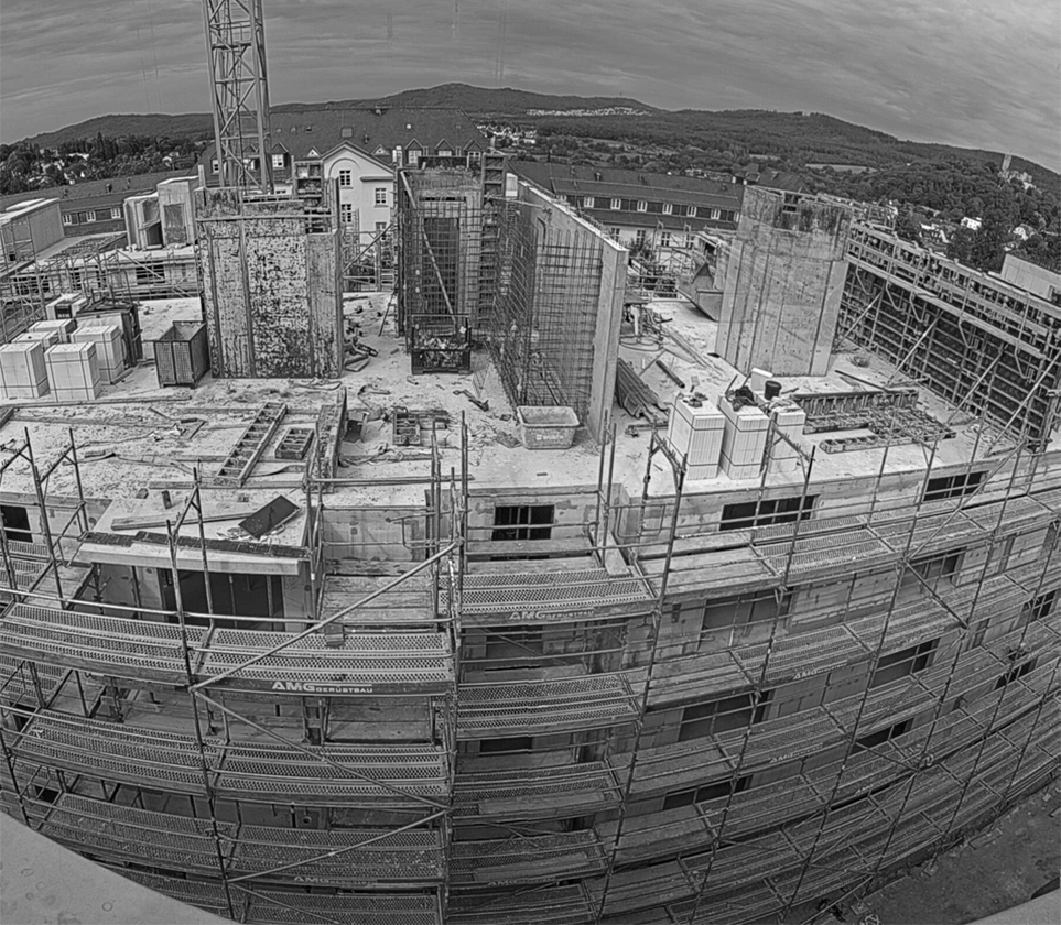 Rohbau Königsteiner Höfe Webcam Ausschnitt