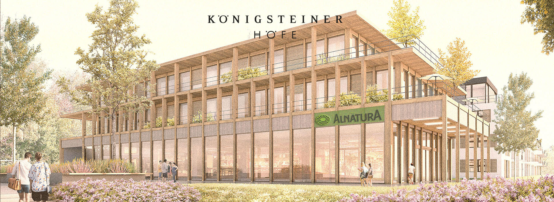 Visualisierung der Königsteiner Höfe geplant von der Eberhard + Florian Horn GmbH
